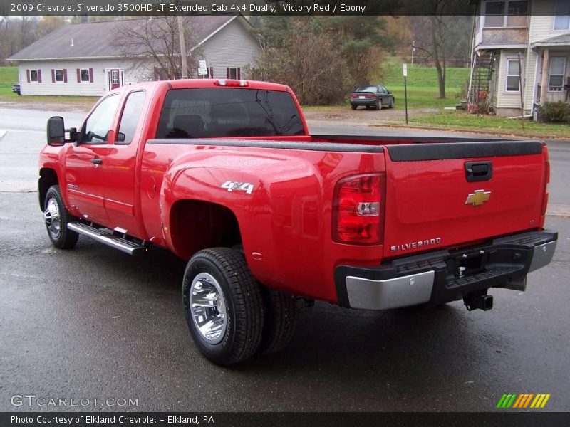 Victory Red / Ebony 2009 Chevrolet Silverado 3500HD LT Extended Cab 4x4 Dually