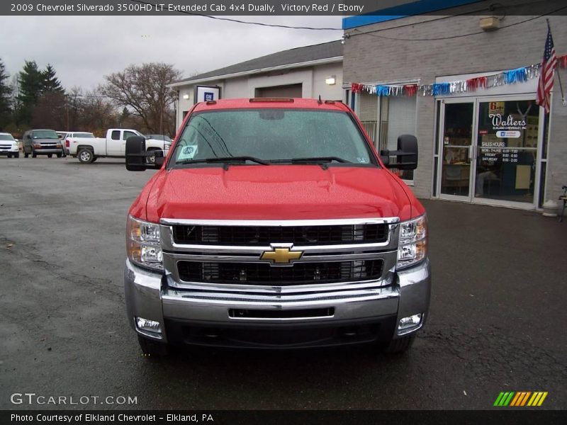Victory Red / Ebony 2009 Chevrolet Silverado 3500HD LT Extended Cab 4x4 Dually