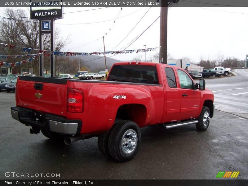 Victory Red / Ebony 2009 Chevrolet Silverado 3500HD LT Extended Cab 4x4 Dually