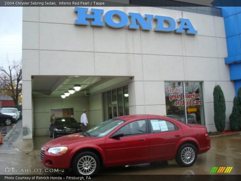 Inferno Red Pearl / Taupe 2004 Chrysler Sebring Sedan