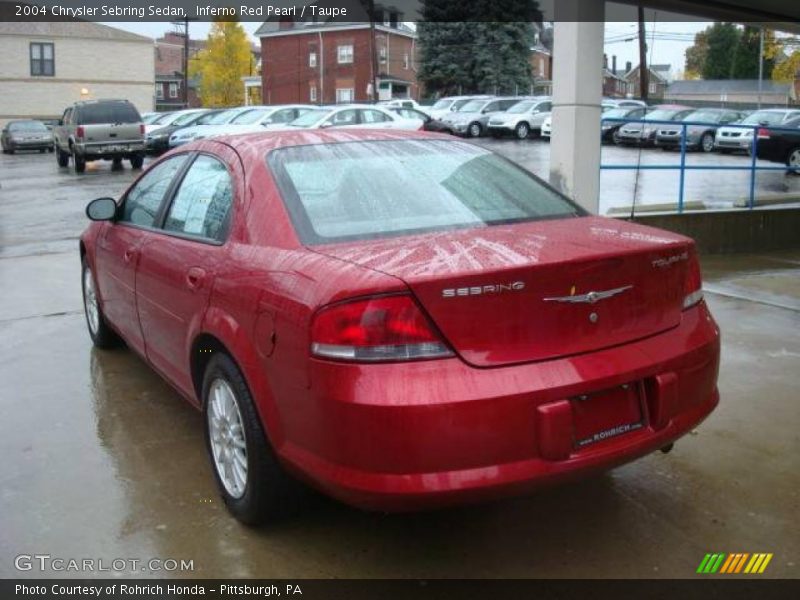 Inferno Red Pearl / Taupe 2004 Chrysler Sebring Sedan
