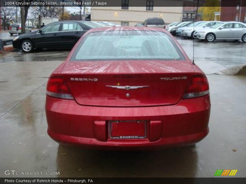 Inferno Red Pearl / Taupe 2004 Chrysler Sebring Sedan