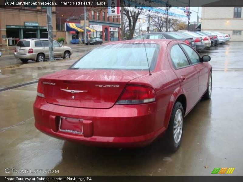 Inferno Red Pearl / Taupe 2004 Chrysler Sebring Sedan