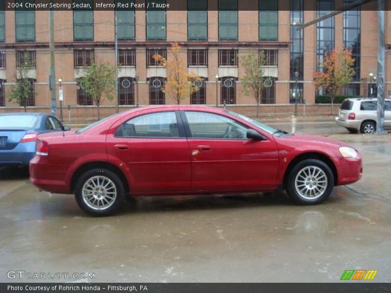Inferno Red Pearl / Taupe 2004 Chrysler Sebring Sedan