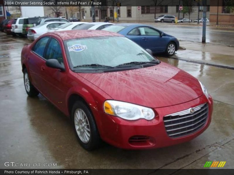 Inferno Red Pearl / Taupe 2004 Chrysler Sebring Sedan