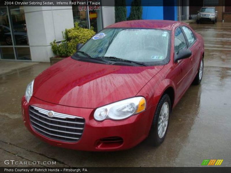 Inferno Red Pearl / Taupe 2004 Chrysler Sebring Sedan