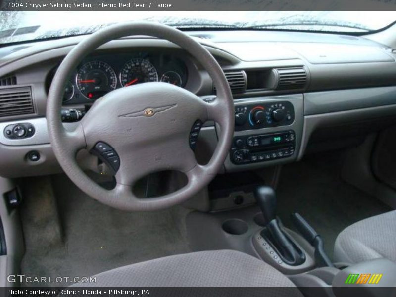 Inferno Red Pearl / Taupe 2004 Chrysler Sebring Sedan