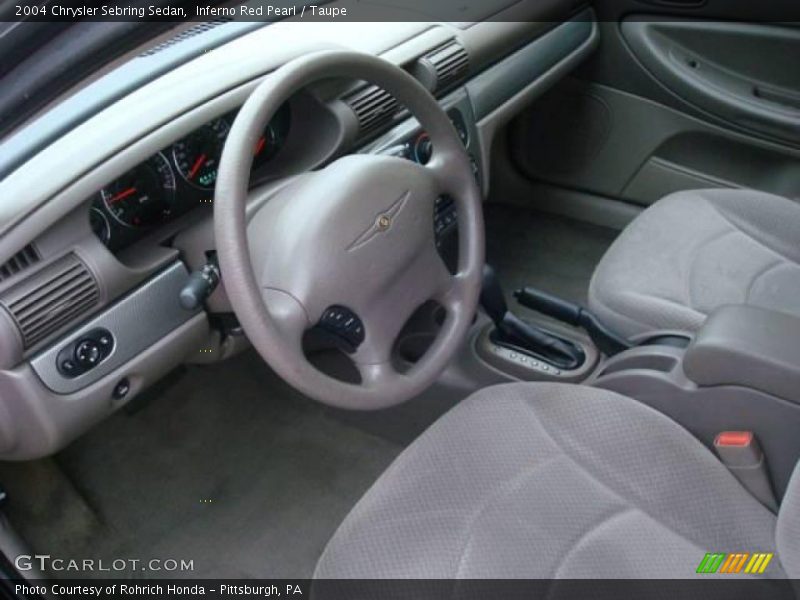 Inferno Red Pearl / Taupe 2004 Chrysler Sebring Sedan