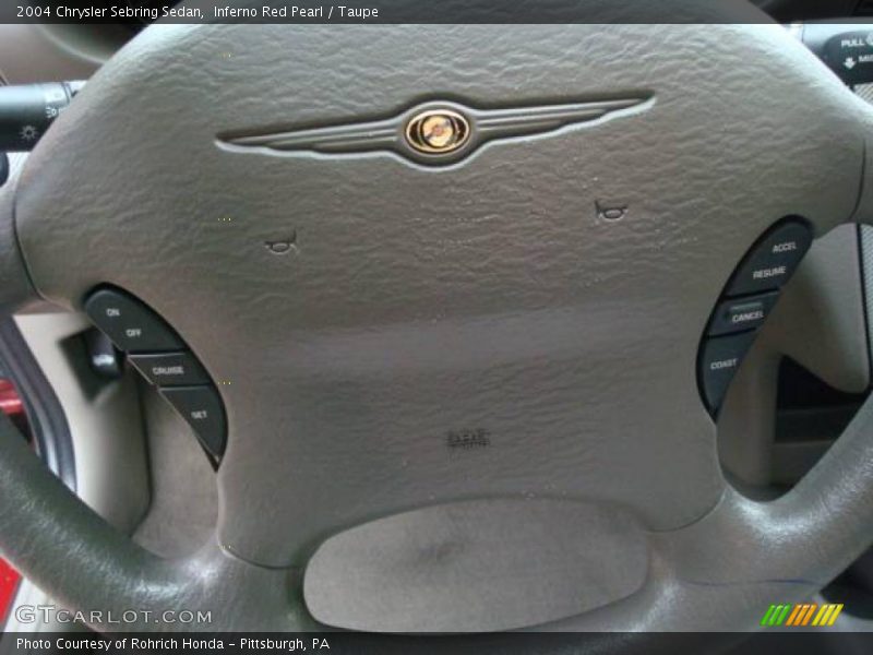 Inferno Red Pearl / Taupe 2004 Chrysler Sebring Sedan