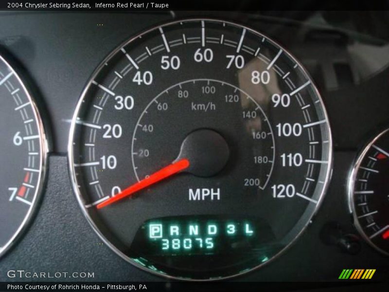Inferno Red Pearl / Taupe 2004 Chrysler Sebring Sedan