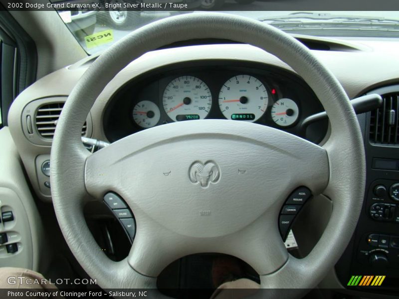 Bright Silver Metallic / Taupe 2002 Dodge Grand Caravan eX