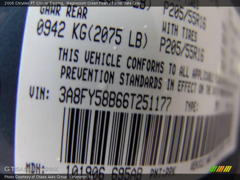 Magnesium Green Pearl / Pastel Slate Gray 2006 Chrysler PT Cruiser Touring
