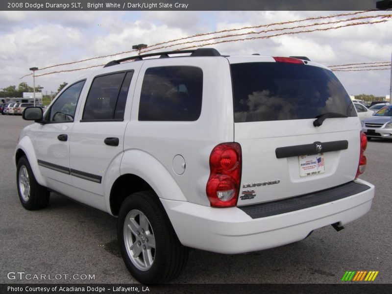 Bright White / Dark/Light Slate Gray 2008 Dodge Durango SLT