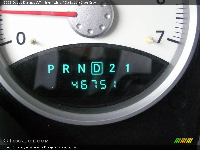 Bright White / Dark/Light Slate Gray 2008 Dodge Durango SLT