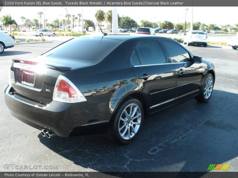 Tuxedo Black Metallic / Alcantara Blue Suede/Charcoal Black Leather 2009 Ford Fusion SEL Blue Suede