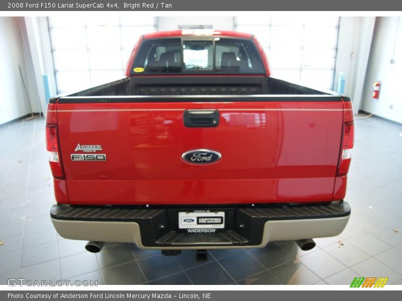 Bright Red / Tan 2008 Ford F150 Lariat SuperCab 4x4