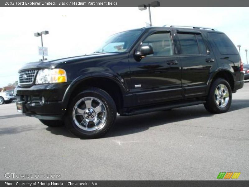 Black / Medium Parchment Beige 2003 Ford Explorer Limited