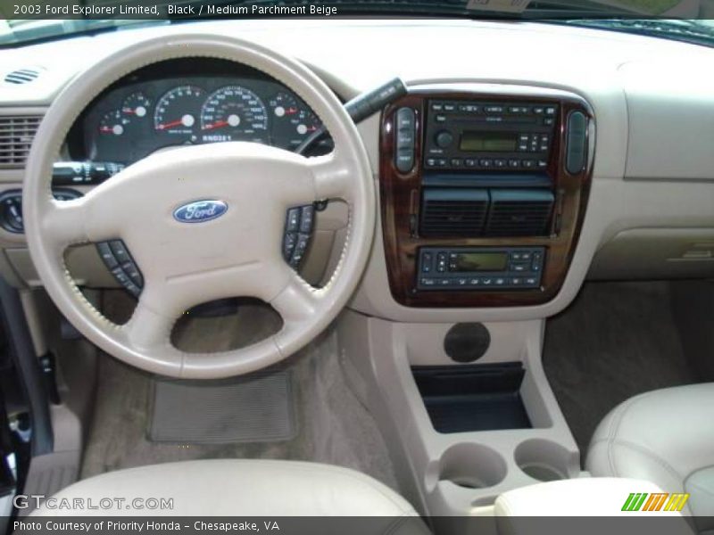 Black / Medium Parchment Beige 2003 Ford Explorer Limited