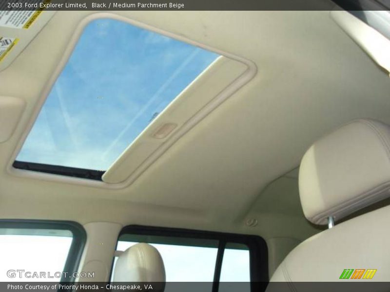 Black / Medium Parchment Beige 2003 Ford Explorer Limited
