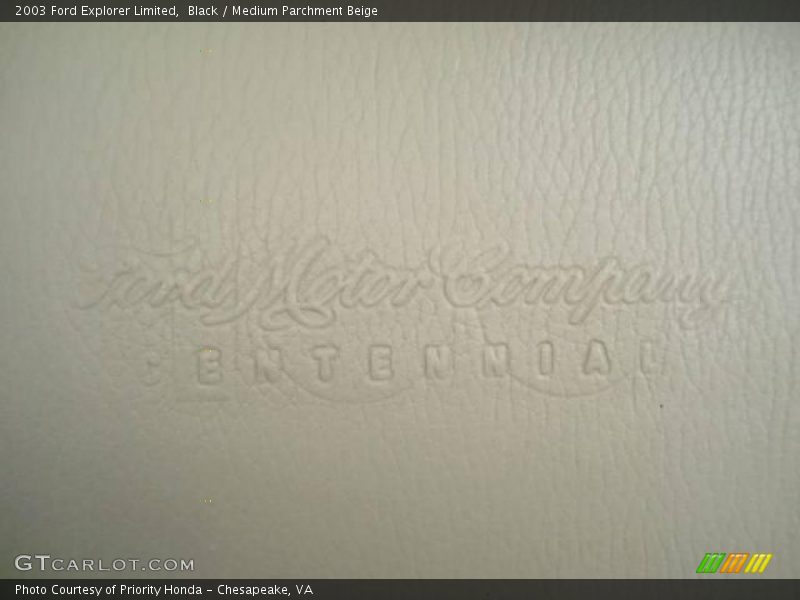 Black / Medium Parchment Beige 2003 Ford Explorer Limited