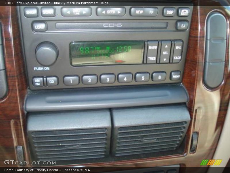 Black / Medium Parchment Beige 2003 Ford Explorer Limited