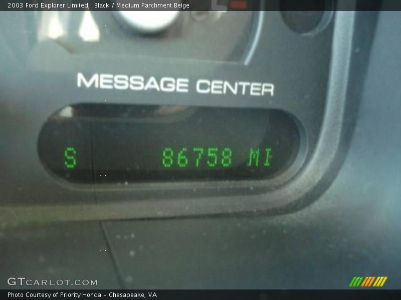 Black / Medium Parchment Beige 2003 Ford Explorer Limited