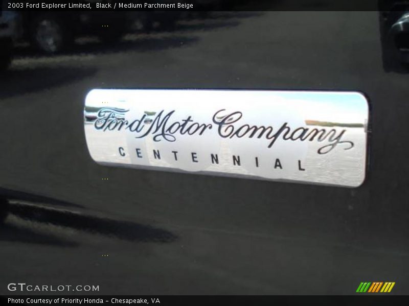Black / Medium Parchment Beige 2003 Ford Explorer Limited