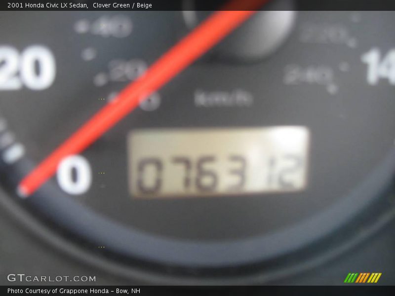 Clover Green / Beige 2001 Honda Civic LX Sedan