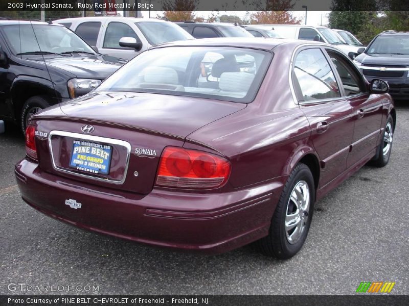 Ruby Red Metallic / Beige 2003 Hyundai Sonata