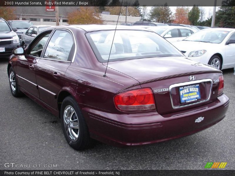 Ruby Red Metallic / Beige 2003 Hyundai Sonata