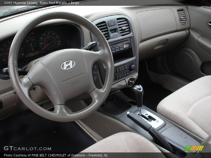 Ruby Red Metallic / Beige 2003 Hyundai Sonata