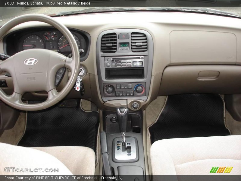 Ruby Red Metallic / Beige 2003 Hyundai Sonata