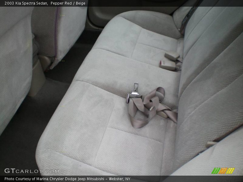 Pepper Red / Beige 2003 Kia Spectra Sedan