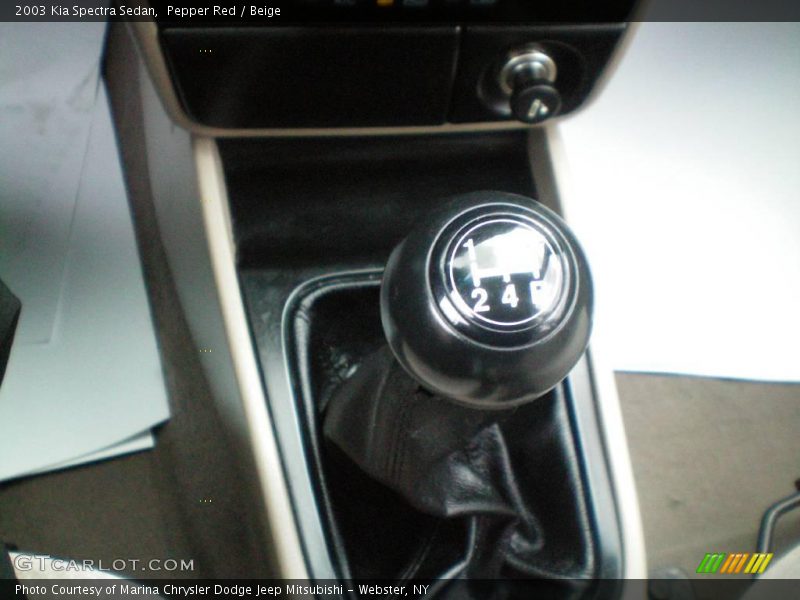 Pepper Red / Beige 2003 Kia Spectra Sedan