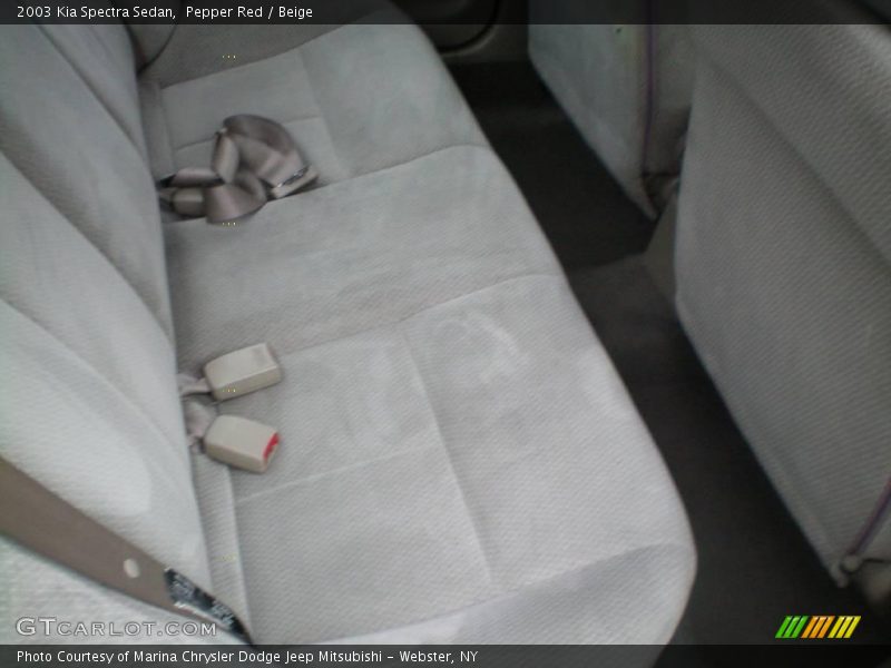 Pepper Red / Beige 2003 Kia Spectra Sedan