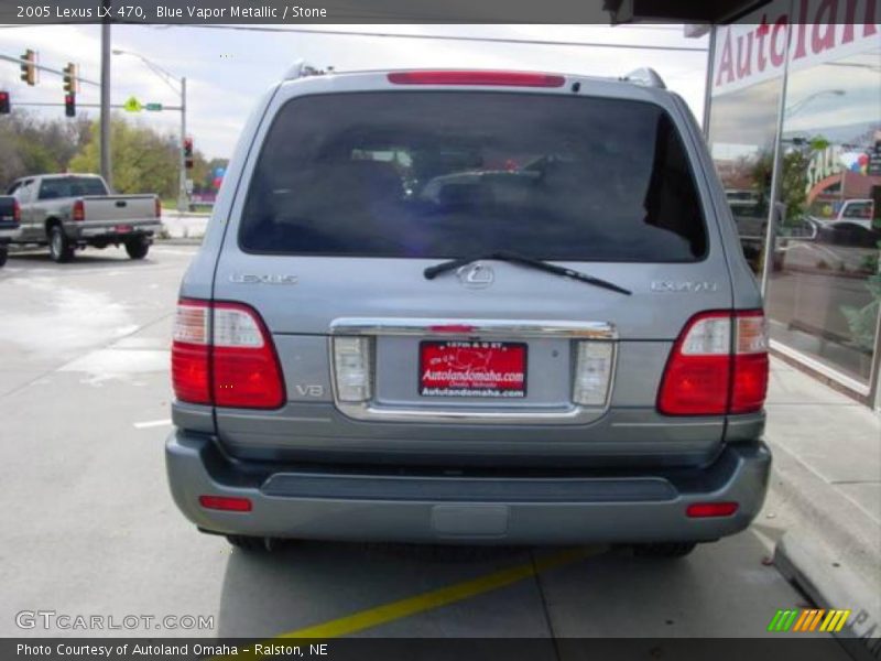 Blue Vapor Metallic / Stone 2005 Lexus LX 470