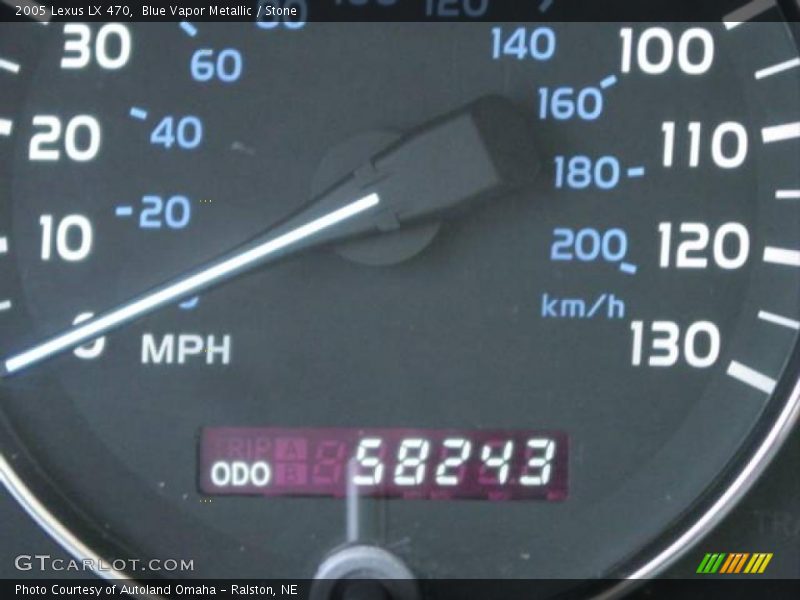 Blue Vapor Metallic / Stone 2005 Lexus LX 470