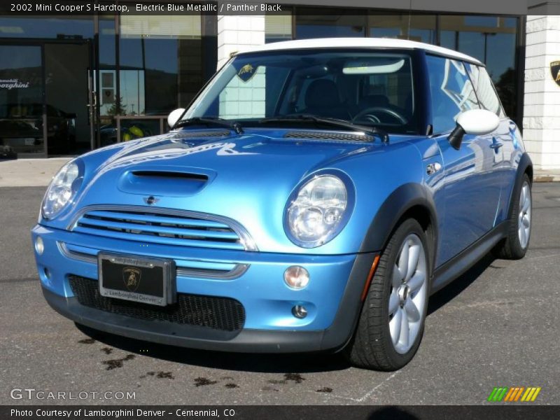 Electric Blue Metallic / Panther Black 2002 Mini Cooper S Hardtop