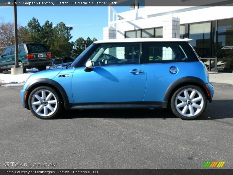 Electric Blue Metallic / Panther Black 2002 Mini Cooper S Hardtop