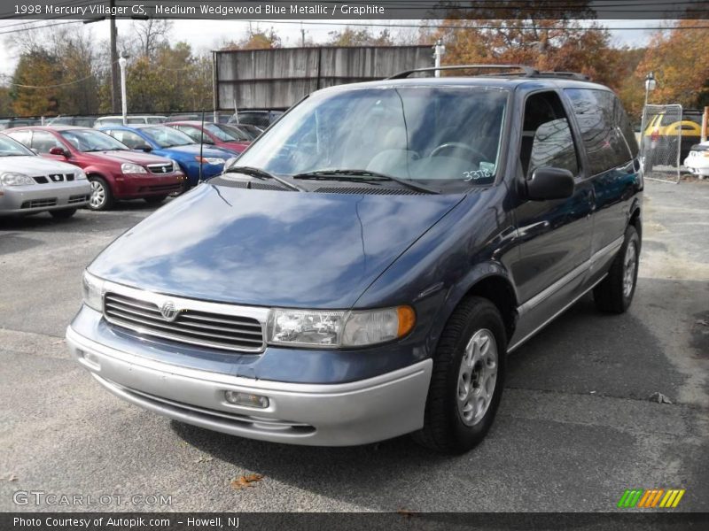 Medium Wedgewood Blue Metallic / Graphite 1998 Mercury Villager GS