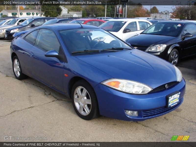 French Blue Metallic / Midnight Black/Blue 2001 Mercury Cougar V6