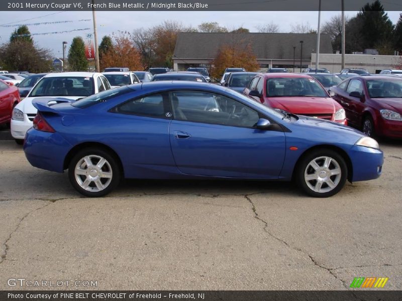 French Blue Metallic / Midnight Black/Blue 2001 Mercury Cougar V6