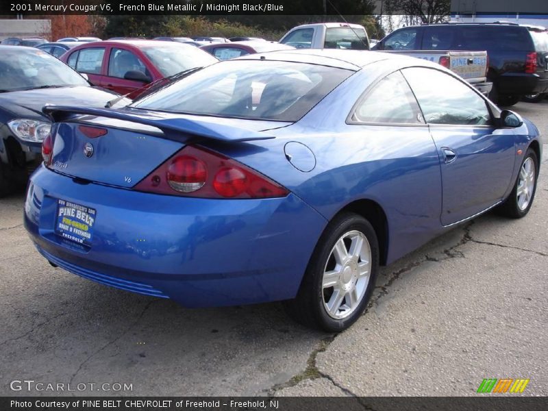 French Blue Metallic / Midnight Black/Blue 2001 Mercury Cougar V6