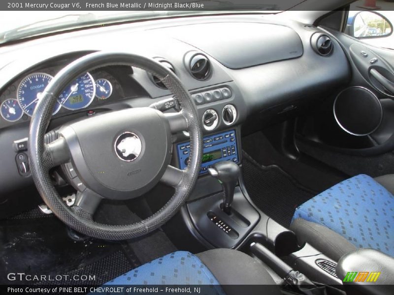 French Blue Metallic / Midnight Black/Blue 2001 Mercury Cougar V6