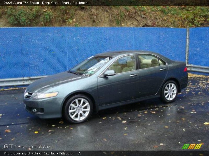 Deep Green Pearl / Parchment 2006 Acura TSX Sedan