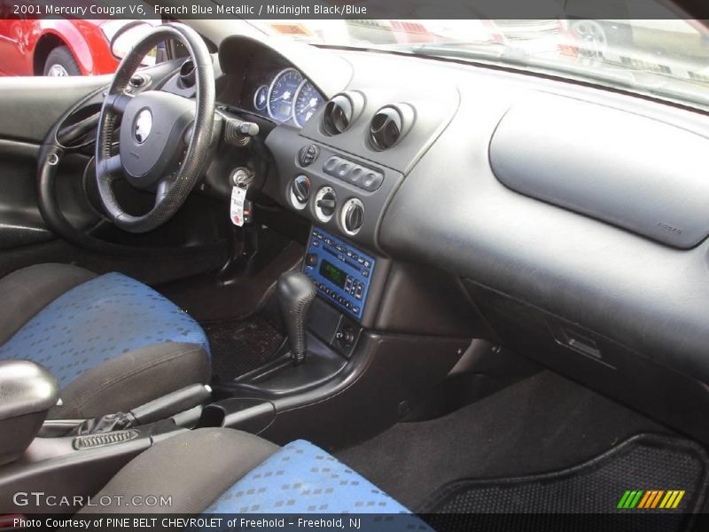 French Blue Metallic / Midnight Black/Blue 2001 Mercury Cougar V6