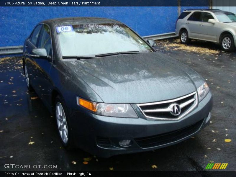 Deep Green Pearl / Parchment 2006 Acura TSX Sedan