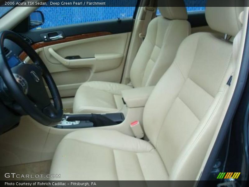 Deep Green Pearl / Parchment 2006 Acura TSX Sedan
