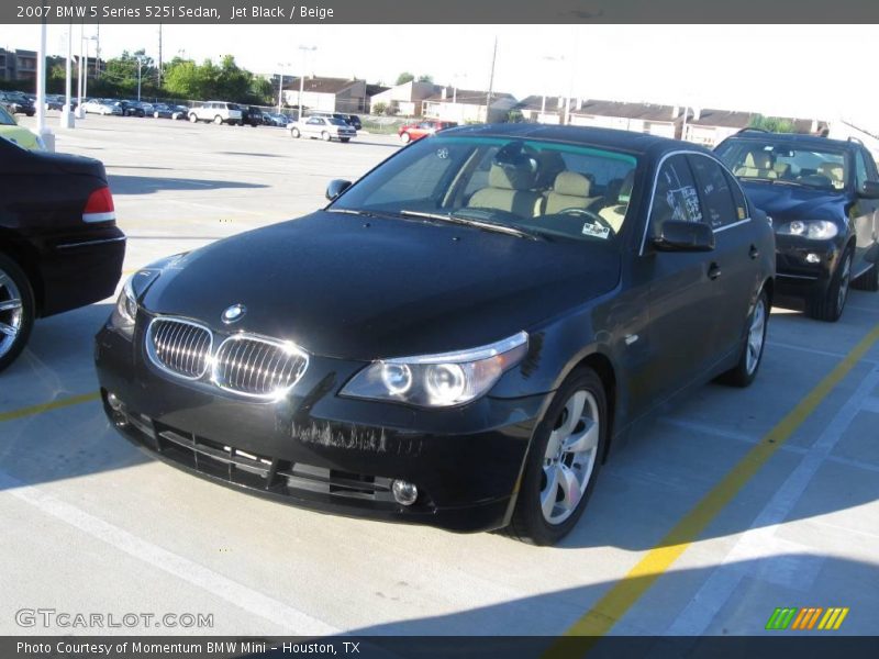 Jet Black / Beige 2007 BMW 5 Series 525i Sedan