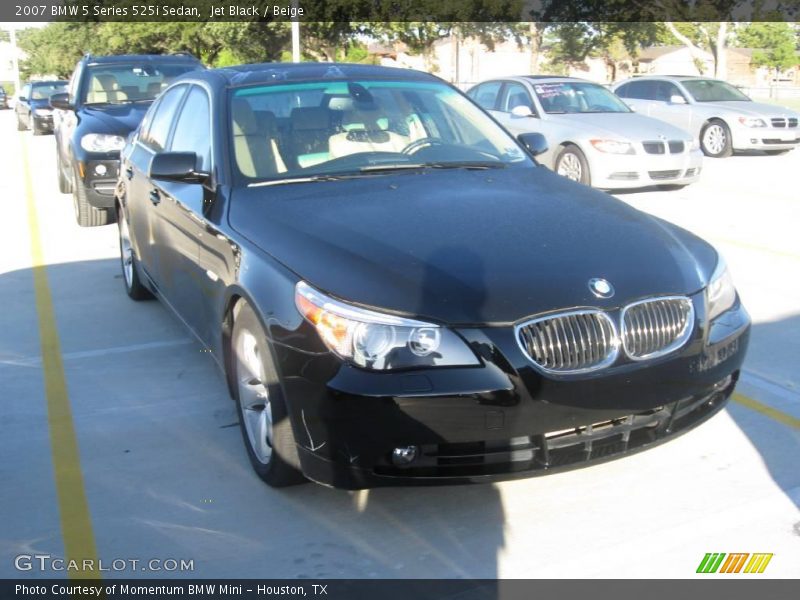Jet Black / Beige 2007 BMW 5 Series 525i Sedan